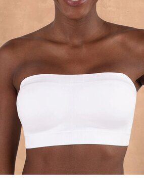 NEW Truekind Convertible Strapless Bandeau Bra White Breathable Smooth XL